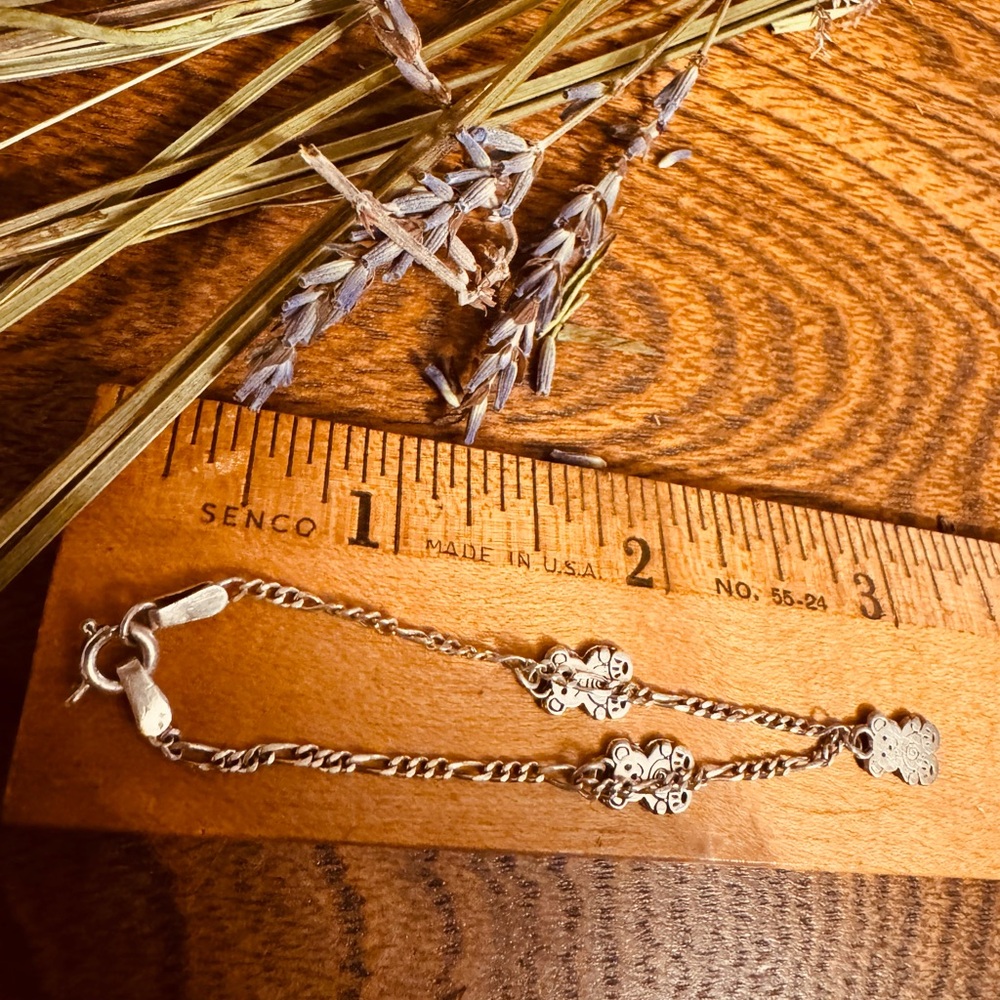 Child Silver PGDA MS66 925 Teddy Bear Charm Bracelet - Picture 5 of 5